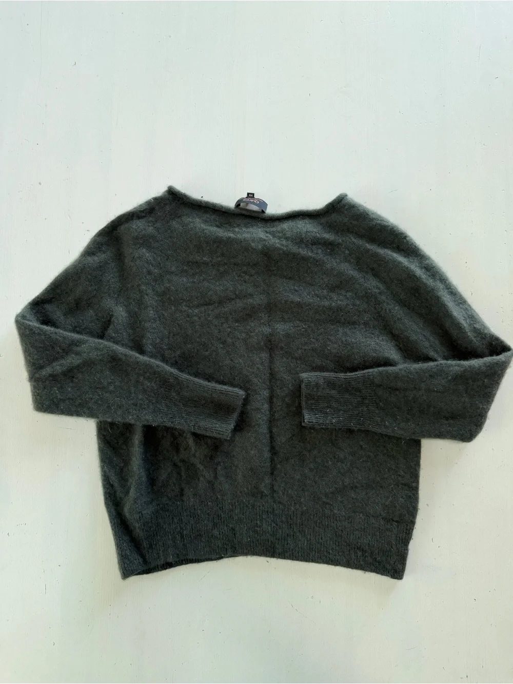 Quince Mongolian Cashmere Boatneck Sweater Dark Grey XS